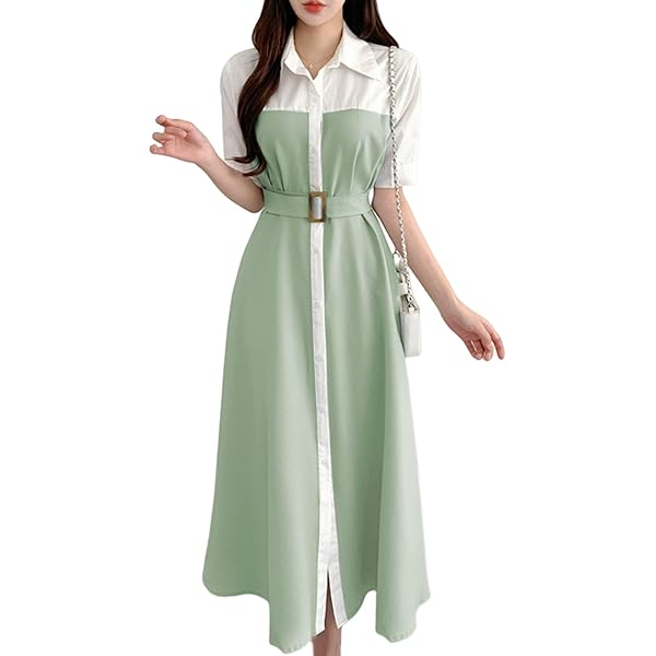 Amazon.co.jp: [D.IIZOO] ワンピース レディース バイカラー